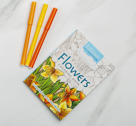 Flowers  pocket coloring book