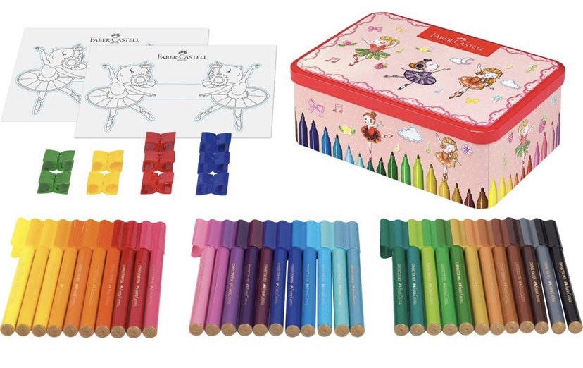 Connector felt tip pen set Ballerina, 45 pieces