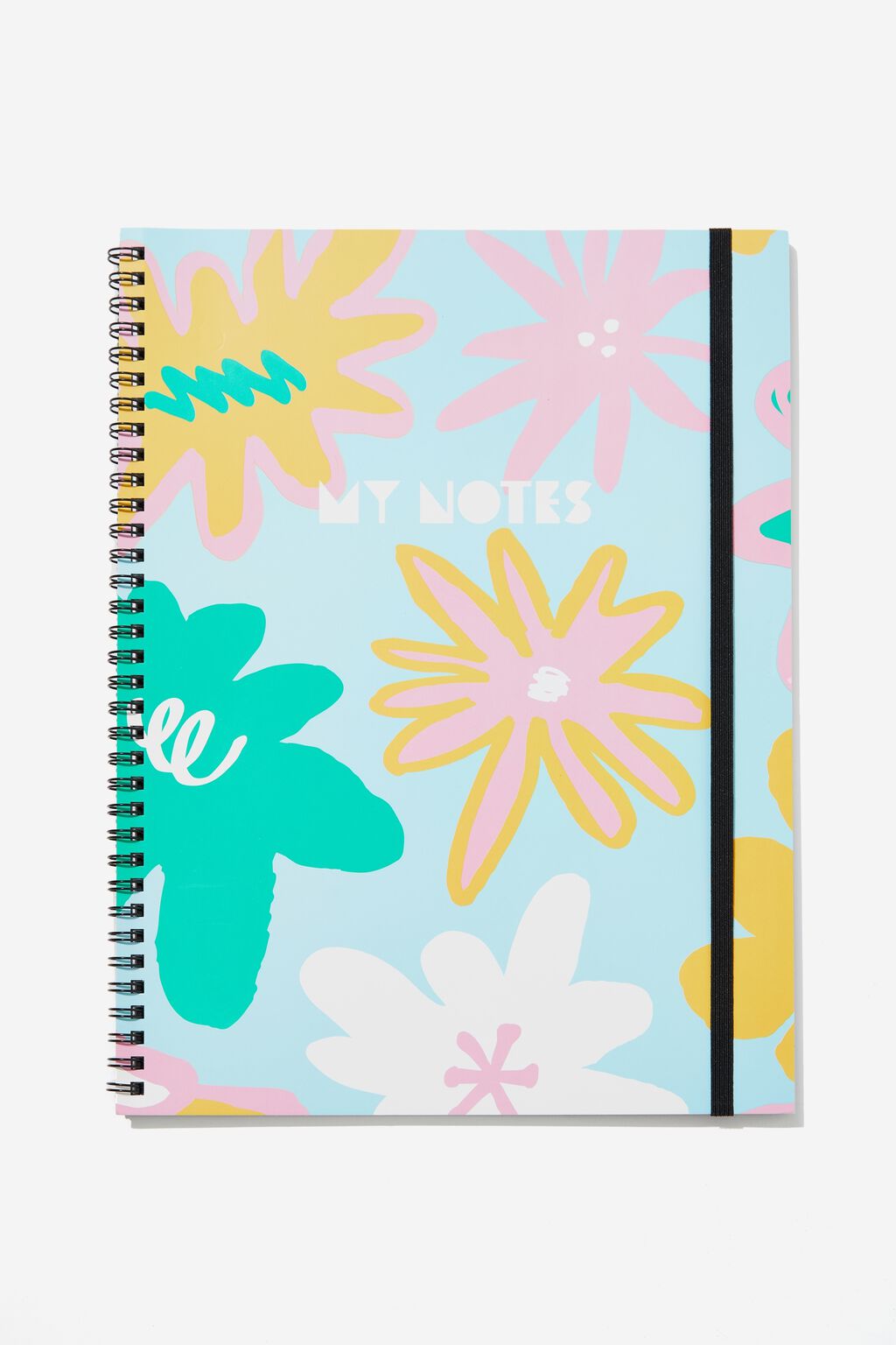 A4 Spinout Notebook Floral Minty Skies