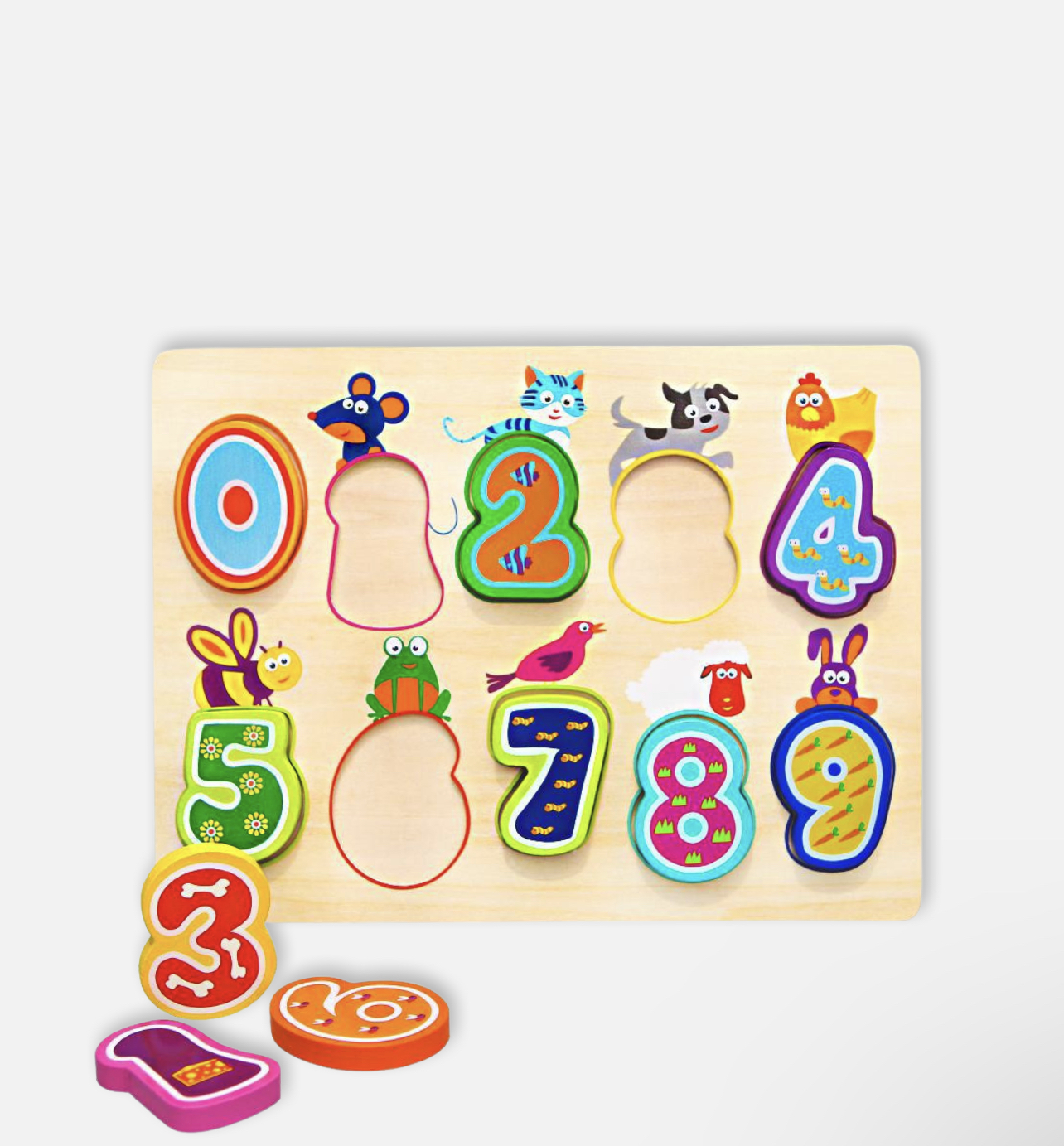 Top Bright Animals Numbers Puzzle