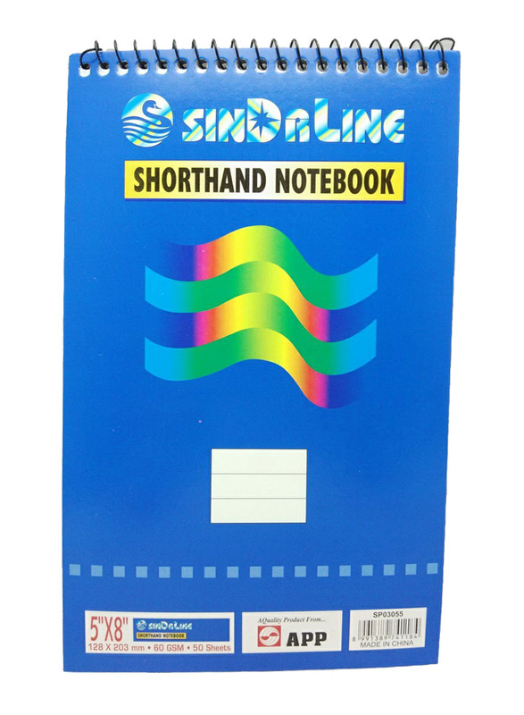 Shorth and notebook -Two lines